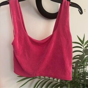Chic Fuchsia Women's Etiquette Crop Top